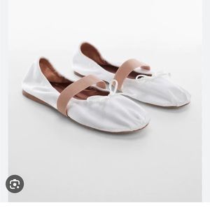 Mango satin ballet flats